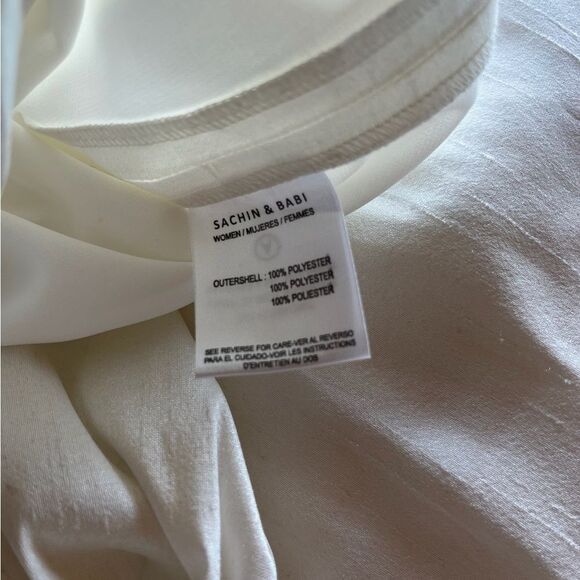 NWT Anthropologie Sachin & Babi Dova Puffed One-Shoulder Bow Wrap Mini Dress - Picture 15 of 16